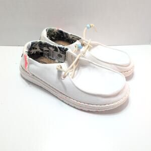 Hey Dude Wendy Fringe Salt Slip On PlayfulMinimalism Shoes Women's Size 6